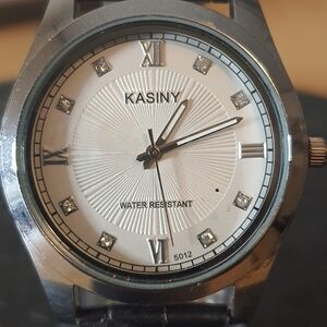 2 for $20😃Kasiny Silver/Black Leather Men's Watch